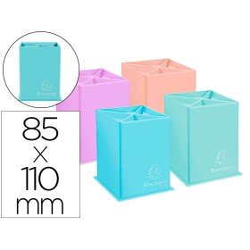 Porta Lapis Exacompta Aquarel Cartao 4 Compartimentos Cores Pastel Sortidas