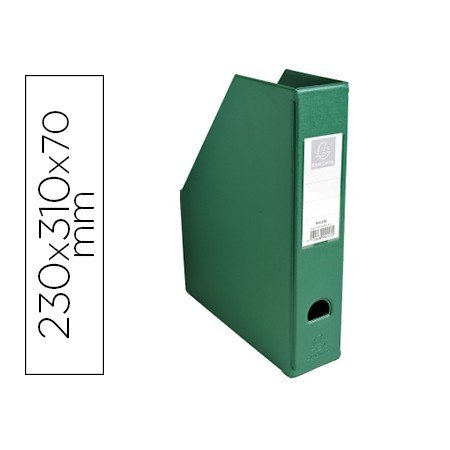 Porta Revistas Exacompta Pvc Lombada 70Mm Cor Verde 230X310X70 Mm