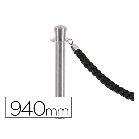 Poste Separador Cromado Acetinado Altura 940 Mm Base 320 Mm