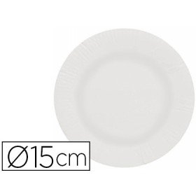 Prato Papel Reciclavel Branco 15 Cm Pack 100 Unidades