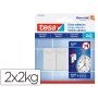 Prego Autoadesivo Tesa Fixacao Ate 2 Kg Uso Azulejos Removivel Blister de 2 Unidades