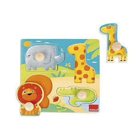 Puzzle Goula Animais Da Selva 4 Peças