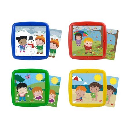 Puzzle Miniland As Estaçoes Set de 4 Unidades 12 Peças