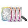 Ventoinha para jogos enermax squa rgb branco 120mm pacote com 3