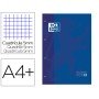 Recarga Cor 1 Oxford Din A4+ 80 Folhas 90 Gr Quadricula 5 Mm 4 Furos Cor Azul Escuro