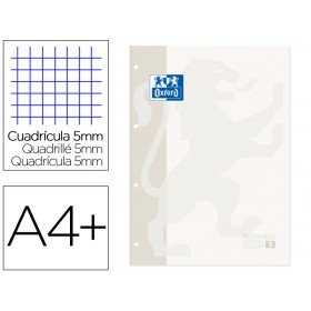 Recarga Cor 1 Oxford Din A4+ 80 Folhas 90 Gr Quadricula 5 Mm 4 Furos Cor Branco