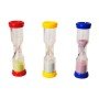 Relogio de Areia Henbea Plastico Resistente Marca de 1 A 3 Minutos 10X3 Cm