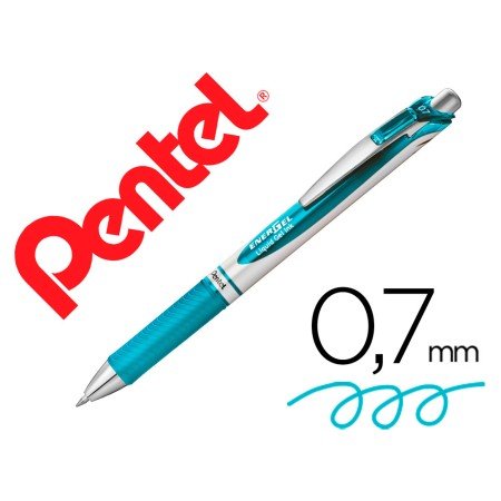 Roller Pentel Bl77 0,7 Mm Energel Rectractil Azul Ceu