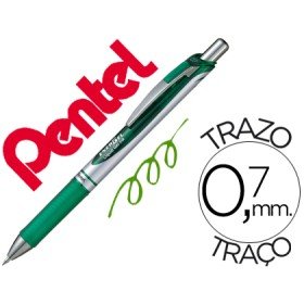 Roller Pentel Bl77 0,7 Mm Energel Rectractil Verde