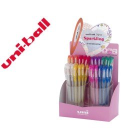 Roller Uni Ball Um-120 Sign O 0,7 Mm Tinta Gel Expositor de 48 Cores com Purpurina