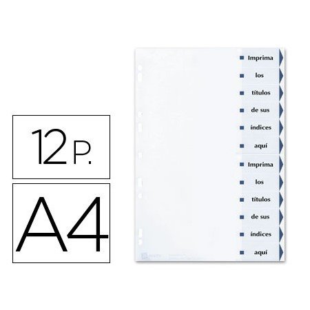 Separador Avery de Cartolinai 12 Separadores Din A4