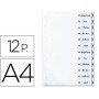 Separador Avery de Cartolinai 12 Separadores Din A4