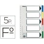 Separador Esselte de Plastico Conjunto de 5 Separadores Folio com 5 Cores Multiperfurado