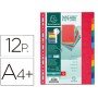 Separador Exacompta Cartolina Conjunto de 12 Separadores de Cores Din A4+ Multiperfurado