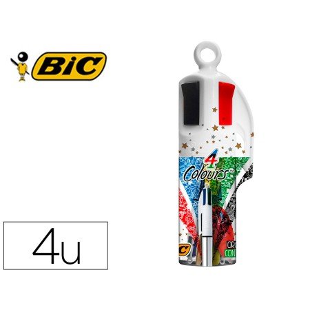 Set Bic Megatubo 1 Celebracao Ouro + 1 Shine Prata + 1 Fluor Grip Amarelo + 1 Corretor Micro Tape Twist