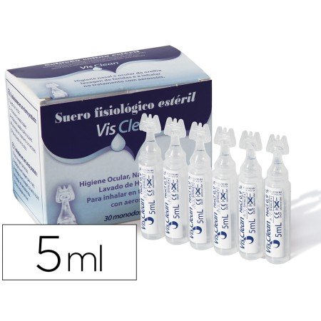 Soro Fisiologico Esteril Visclean Monodoses 5 Ml Caixa de 30 Unidades