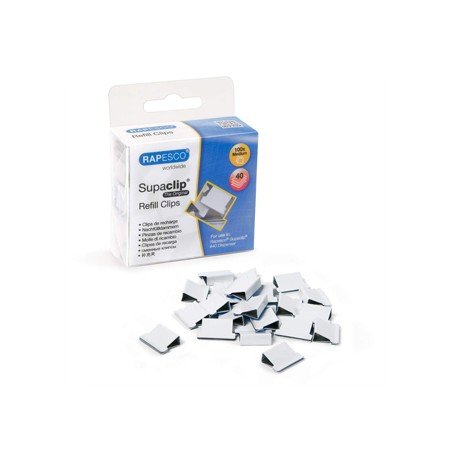 Supaclips Rapesco Capacidad 40 Hojas Color Blanco Caja de 100 Unidades