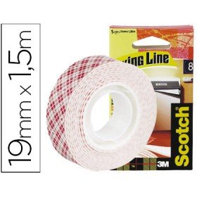 Suporte Adesivo Fita Dupla Face 1,5Mt x 19 Mm