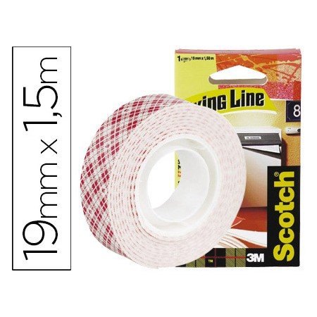 Suporte Adesivo Fita Dupla Face 1,5Mt x 19 Mm