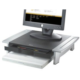 Suporte Fellowes Para Monitor Tft Office Suites Ajustavel em Altura com Bandeja 100/150X500X364 Mm Mm Cor Preto/Prata