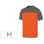 T-Shirt de Algodao Deltaplus Cor Cinza Laranja Formato M