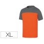 T-Shirt de Algodao Deltaplus Cor Cinza Laranja Formato Xl