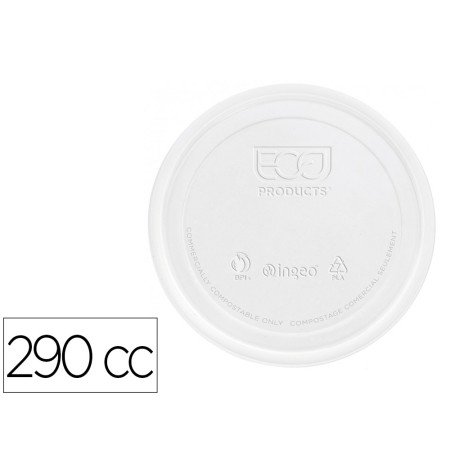 Tampa de Plastico Biodegradavel Para Copo de 290 Cc Pack de 100 Unidades