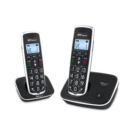 Telefone Sem Fios Spc Telecom 7243N Preto Identificador de Chamadas Agenda Visor