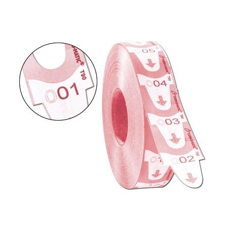 Tickets Turnomatic 31X67 Mm Cor Rosa Rolo 4000 Tickets