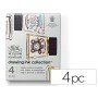 Tinta Caligrafica Winsor&Newton Conjunto de 4 Frascos Cores Metalicos 14 Ml