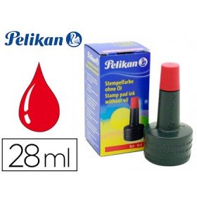 Tinta Para Carimbos Pelikan 4K Frascos 28 Ml Vermelho