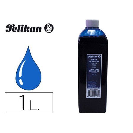 Tinta Para Carimbos Pelikan Frasco 1 Lt Azul