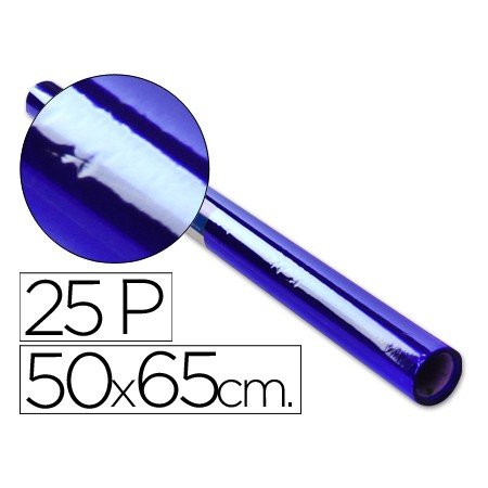 Papel Celofane Sadipal 50 x 65 Cm 20 Gr Azul