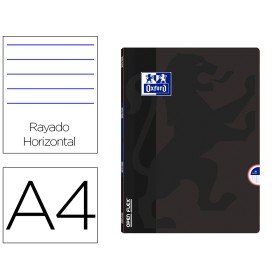 Caderno Agrafado Oxford Openflex Din A4 48 F Pautado Cor Preto