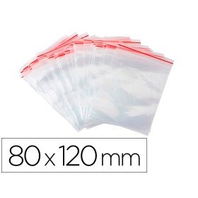 Bolsa Plastico Auto Selada Q-Connect 80X120 Mm Pack de 100 Unidades