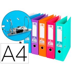 Pasta de Arquivo de Alavanca Documenta Pvc Din A4 Lombada 75 Mm Cores Sortidas Trending Branco, Laranja, Cele