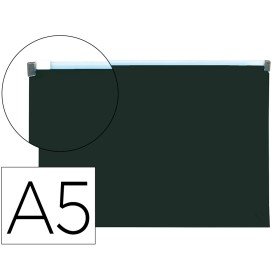 Bolsa Porta Documentos A5 com Fecho Preto Opaco