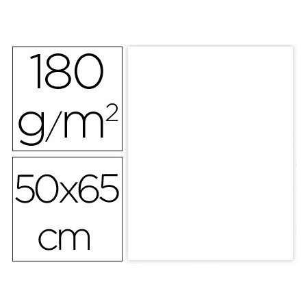 Cartolina 50X65 Cm 180 Gr Branco Pack de 25 Unidades