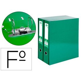 Modulo 2 Pastas Folio 2 Aneis Mecanismo de Alavanca 75Mm Verde