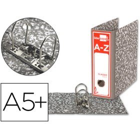 Pasta de Arquivo Classic Red Cartao Forrado Quarto Natural Gaspeada Cinza