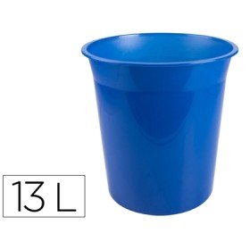 Cesto Plastico Q-Connect Azul Translucido 13 Litros