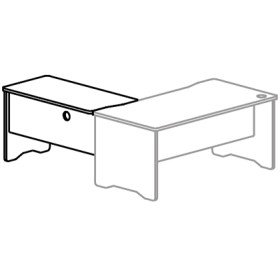 Ala Direita Para Mesa Rocada Serie Work 1000 x 600 Mm Acabamento Faia