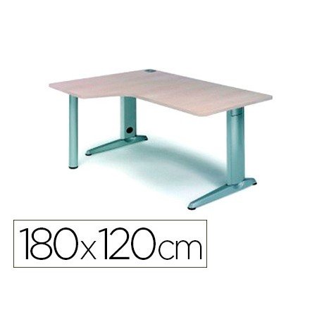 Ala Para Mesa Rocada Serie Metal 180X120 Cm Esquerda Acabamento Ac01 Faia
