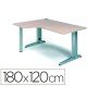 Ala Para Mesa Rocada Serie Metal 180X120 Cm Esquerda Acabamento Ac01 Faia