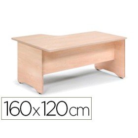 Ala Para Mesa Rocada Serie Work 160X120 Cm Direita Acabamento Aa01 Faia/Faia