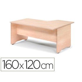 Ala Para Mesa Rocada Serie Work 160X120 Cm Esquerda Acabamento Aa01 Faia/Faia