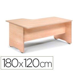 Ala Para Mesa Rocada Serie Work 180X120 Cm Direita Acabamento Aa01 Faia/Faia