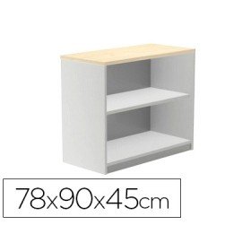 Armario Rocada com Dois Estantes Serie Store 78X90X45 Cm Acabamento Ab02 Aluminio/Cinza