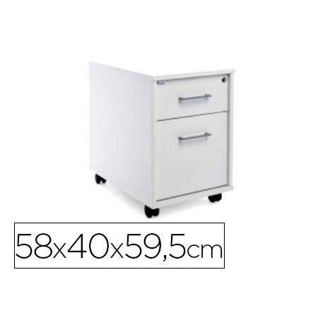 Armario Rocada com Dois Gavetas Serie Store 58X40X59,5 Cm Acabamento Aw04 Branco/Branco