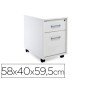 Armario Rocada com Dois Gavetas Serie Store 58X40X59,5 Cm Acabamento Aw04 Branco/Branco